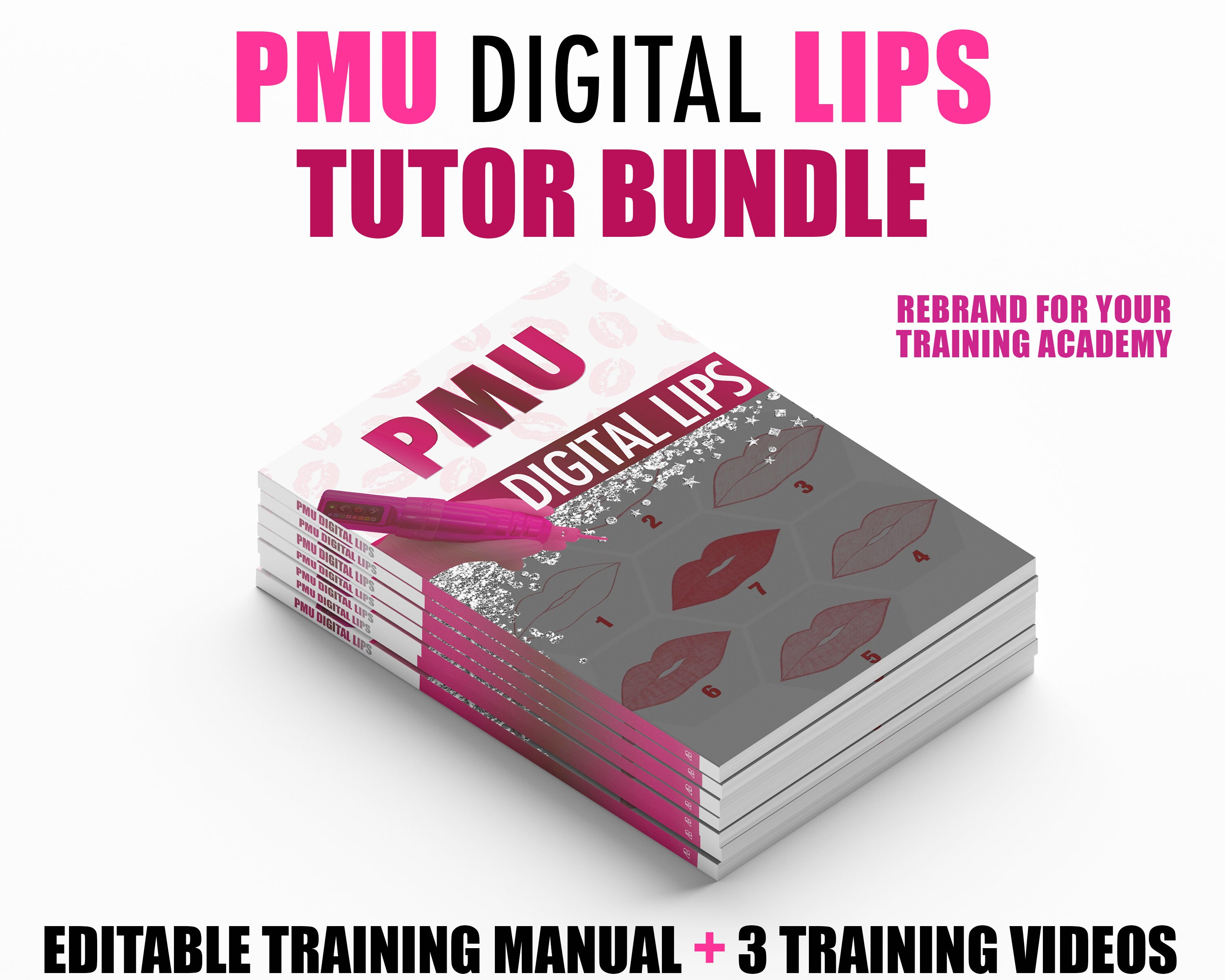 PMU Lips Digital Lip Liner Blush Full Tutor Student Etsy