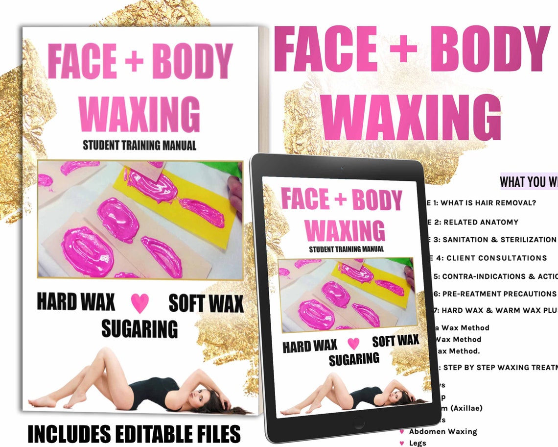 Waxing Training Manual Hair Removal Hard Hot Wax Soft Warm Etsy