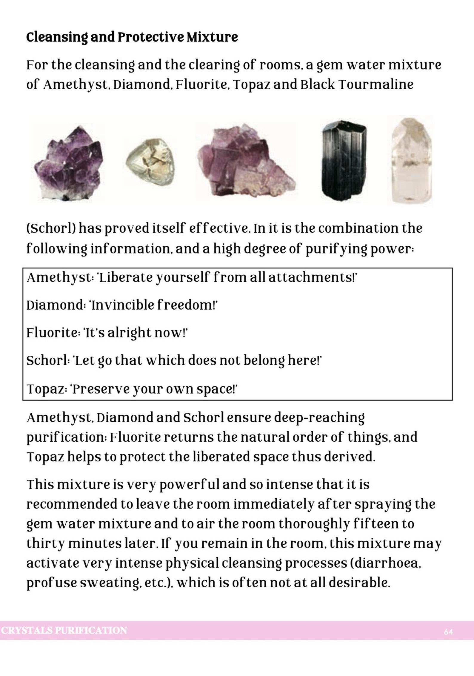 Purify Crystals Crystal Cleansing Healing Clear Charge Etsy