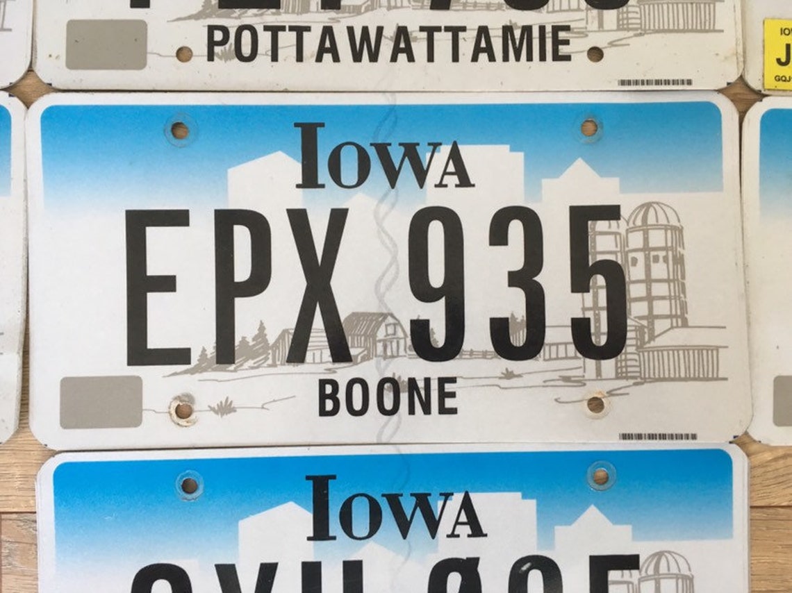10 Pack of Authentic Iowa License Plates Etsy