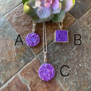 Polymer clay necklace with a unique design