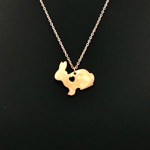 Gold Rabbit Charm Necklace