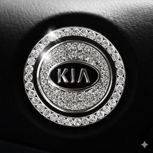 Kia Push to Start Crystal Rhinestone Car Bling Ring Car Accessories for Women, Men