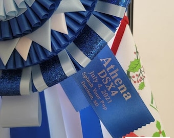 Personalized Award Ribbon Side Tabs - (DOES NOT Include Rosette! 4-5" side tab only!)