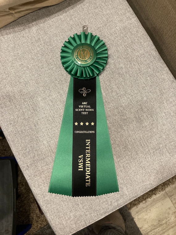 AKC Virtual Scent Work Title Ribbon Rosette - Beginner