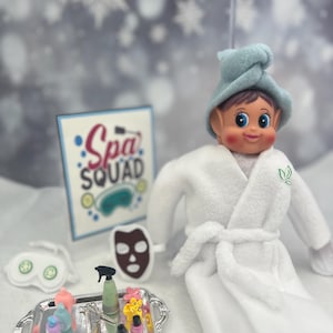 Elf Spa Sets- choose just the robe and masks, or whole set!  Elf accessory, unique elf