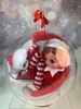 Large Ornament for Elf, Clear Ornament, Elf Ornament, Christmas Ornament, does not include elf or stand 