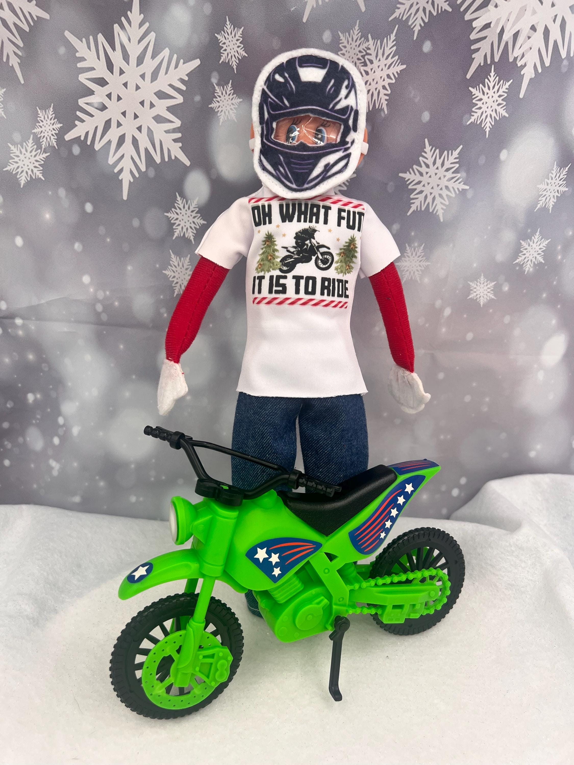 Elf Dirt Bike Outfit: Motocross Costume, Helmet, Shirt & Jeans. - Etsy