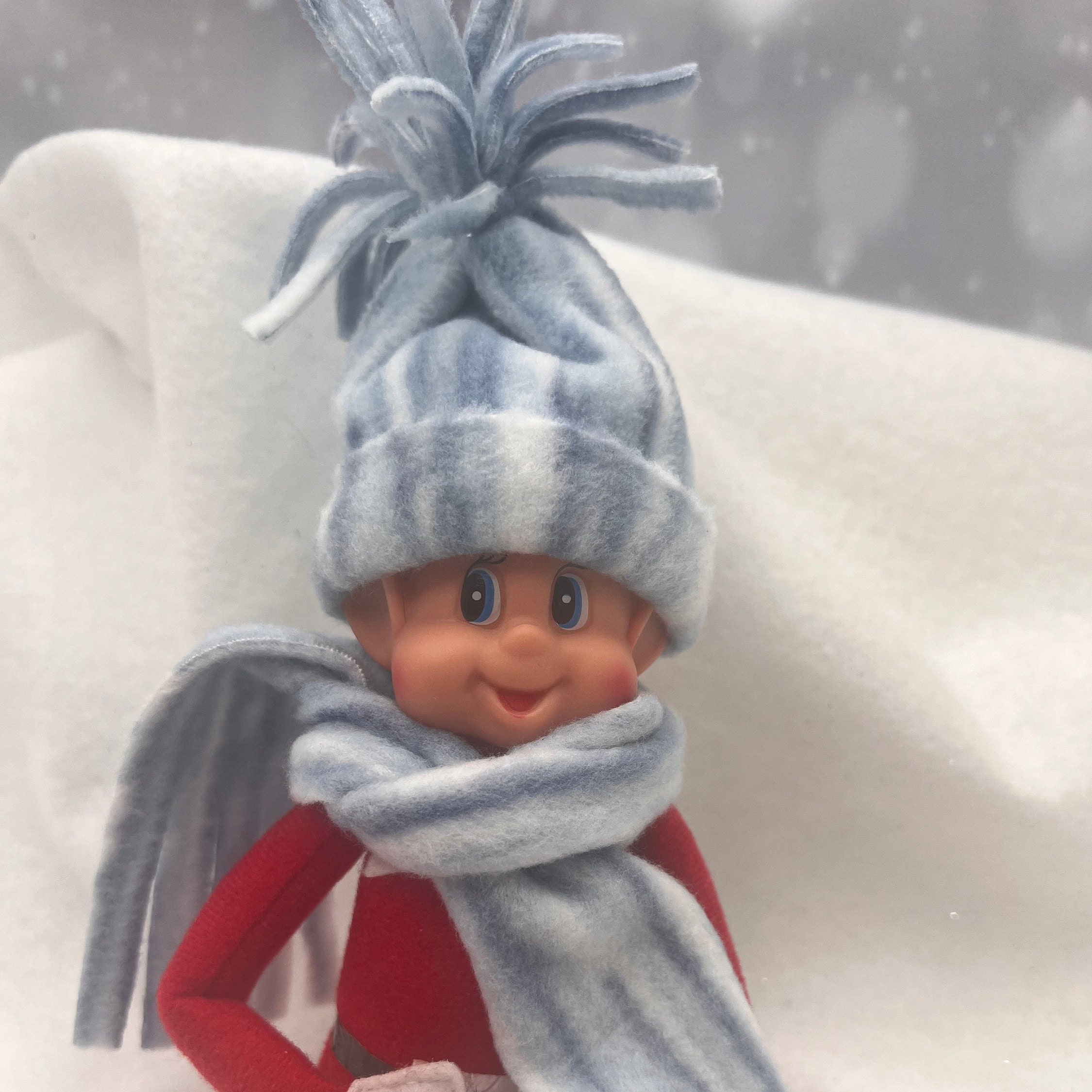 Fleece Elf Hat and Scarf Set, for 12 Inch Christmas Elf - Etsy