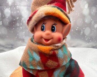 Fleece Elf Hat and Scarf Set, for 12 Inch Christmas Elf - Etsy display picture 3