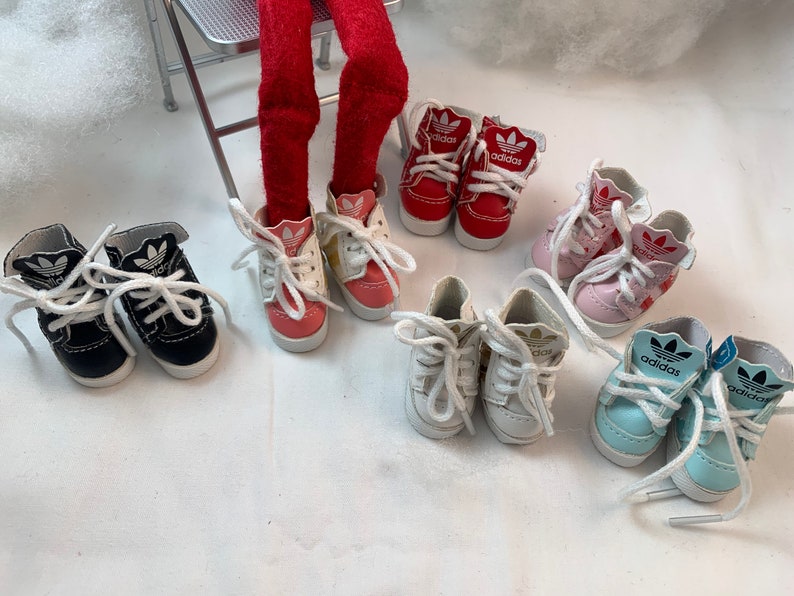 Elf sized tennis shoes brand name inspired shoes for elf
