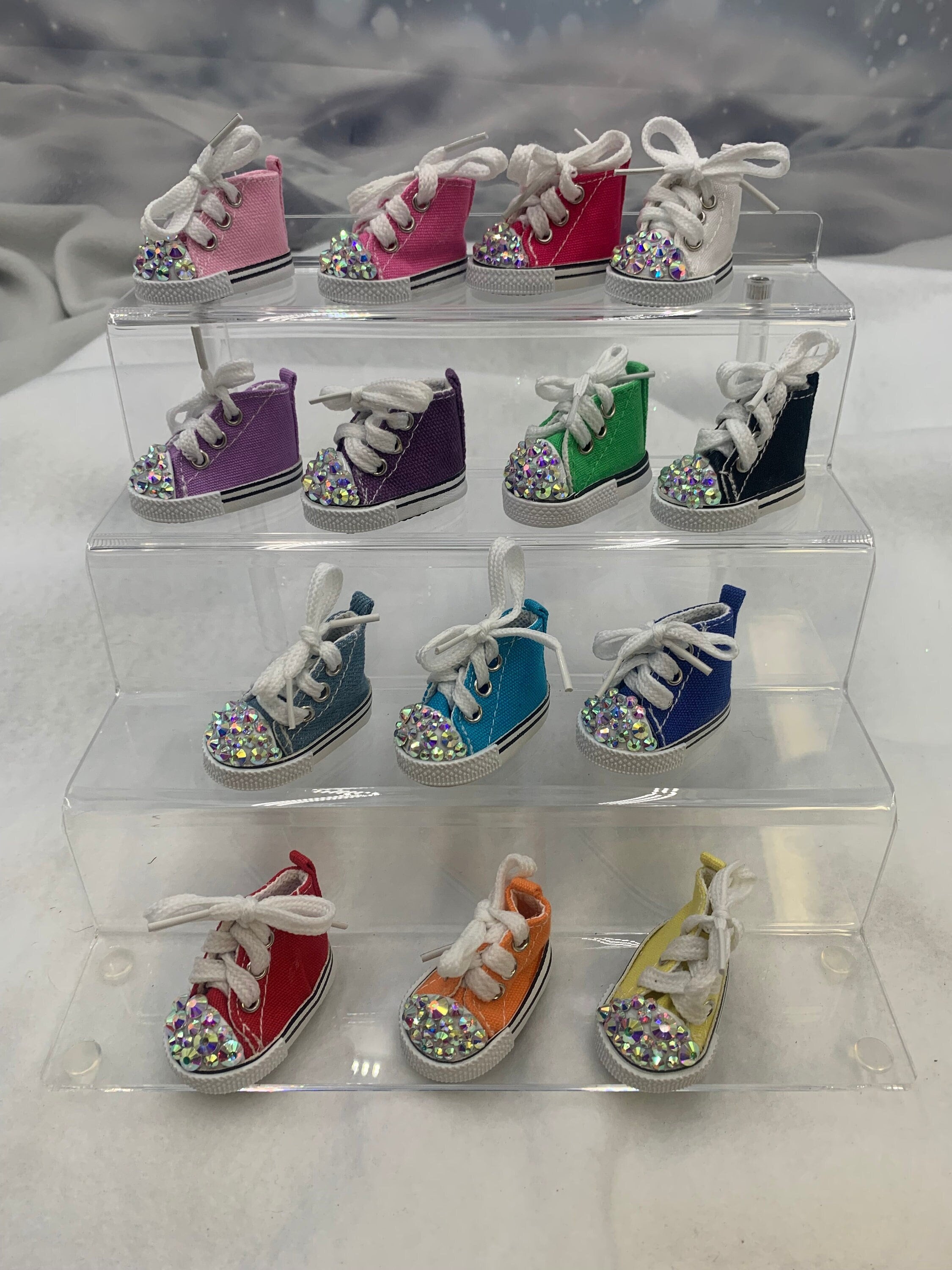 Bling Elf Shoes: Aurora Borealis Crystal Doll Sneakers