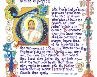 10- SERMON On The MOUNT-  ILLUMINATIONS 10 - Watercolor Art Print/Giclée Reproduction - Wall Art