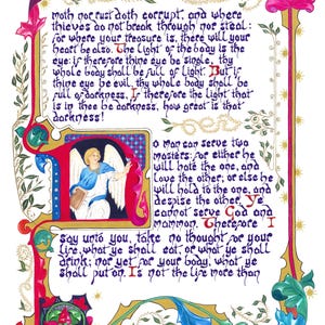 14- SERMON On The MOUNT- ILLUMINATIONS 14 - Watercolor Art Print/Giclée Reproduction - Wall Art bild 1