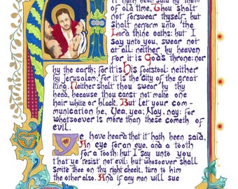 08- SERMON On The MOUNT-  ILLUMINATIONS 08 - Watercolor Art Print/Giclée Reproduction - Wall Art