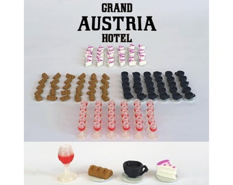 Grand Austria Hotel – 120 food meeples (resources) - 3d token