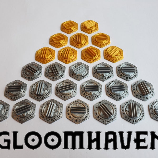 Gloomhaven / Frosthaven Hex-Basis für Monster – Hex-Zifferblatt-Monsterbasis – (Stand – Unterstützung) – 3D-Token