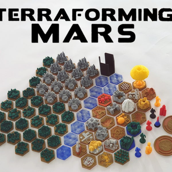 Terraforming Mars tiles pack – 89 pieces – complete pack (meeple) - 3d token