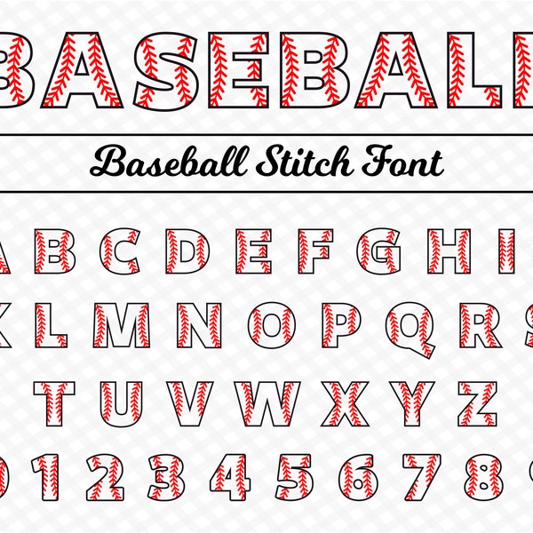 Baseball Font Baseball Stitch Font Baseball Font Svg Baseball Alphabet With Stitches Baseball Sport Font Varsity Font College Font