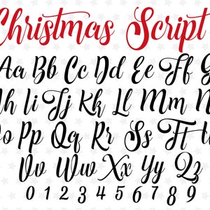 Christmas Script Christmas Font Christmas Monogram Font Christmas Cursive Font Christmas Font For Cricut Christmas Font Ttf Svg Cursive Font