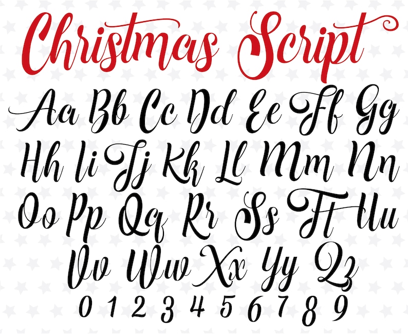 Christmas Script Christmas Font Christmas Monogram Font Christmas Cursive Font Christmas Font For Cricut Christmas Font Ttf Svg Cursive Font image 1