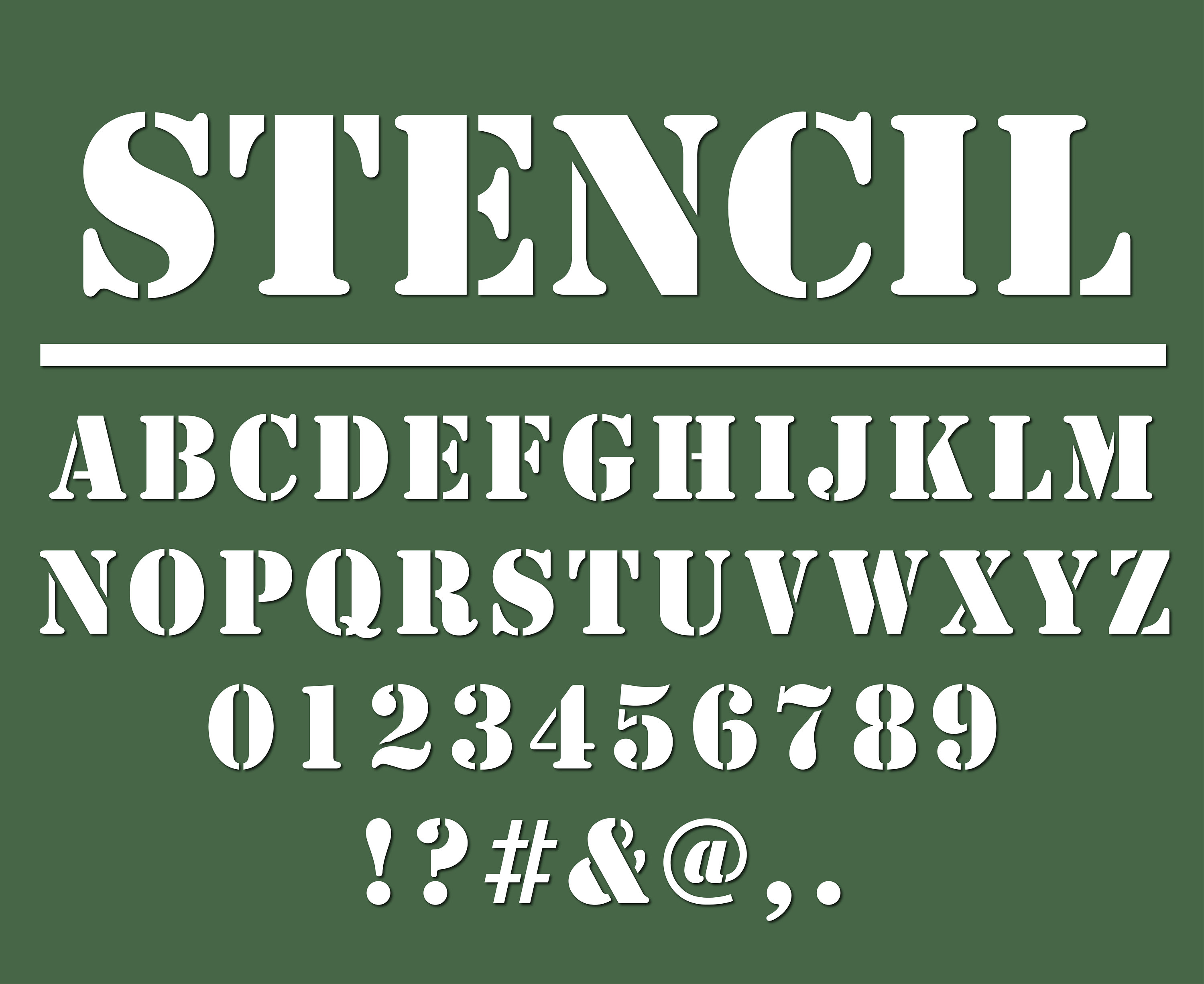 Stencil Font 