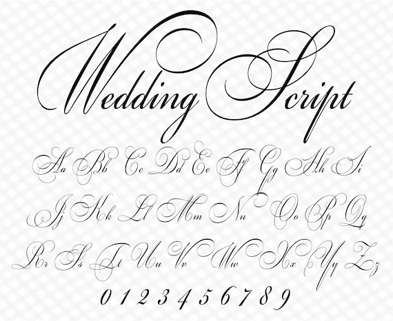 Wedding Font Cursive Font Wedding Script Wedding Cursive Font - Etsy