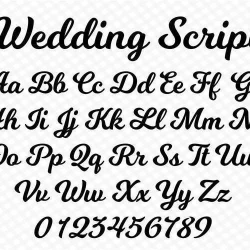 Cursive Letters Font Wedding Font Cursive Font Cursive Script - Etsy ...