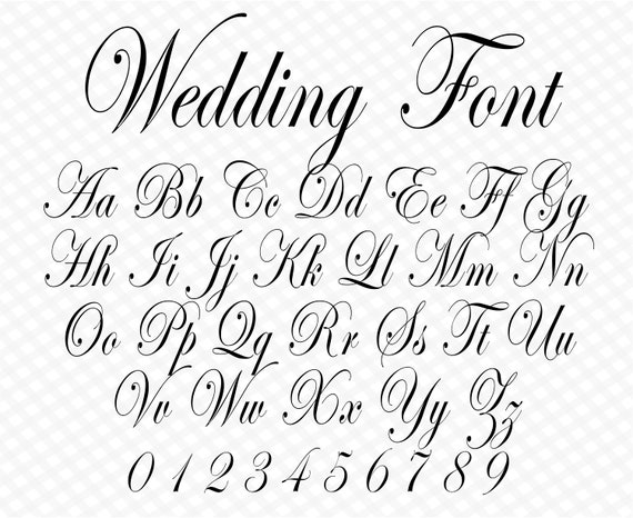 Wedding Font Cursive Font Wedding Script Wedding Cursive Font - Etsy