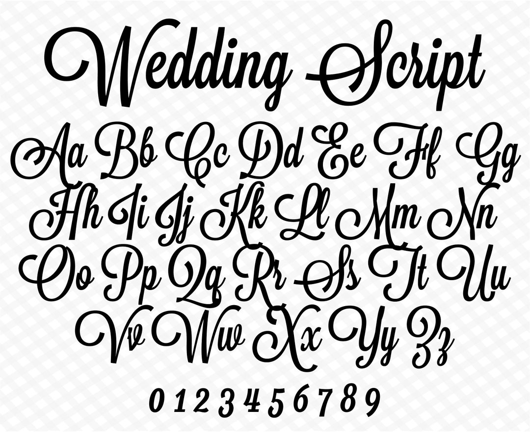 Wedding Font Cursive Font Wedding Script Wedding Cursive Font ...