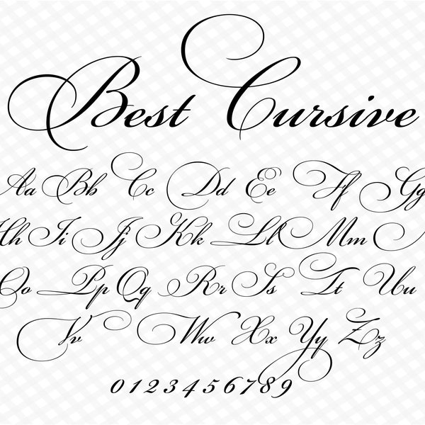 Cursive Font - Etsy