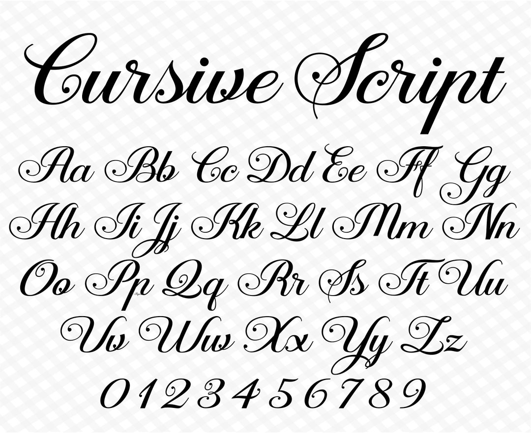Cursive Font Cursive Script Font Wedding Font Invate Font