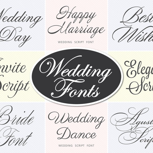 Vintage Wedding Font File - Etsy