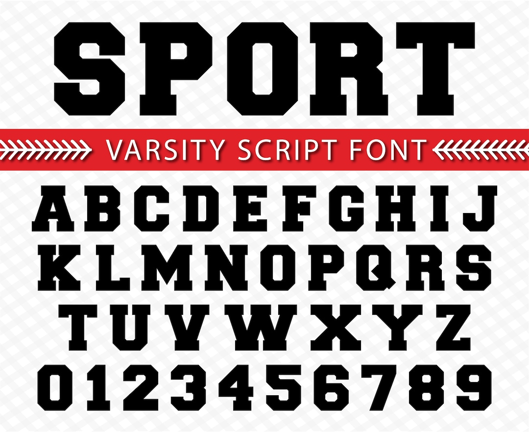 Varsity Font Sport Font College Font Football Font Baseball Font Soccer ...