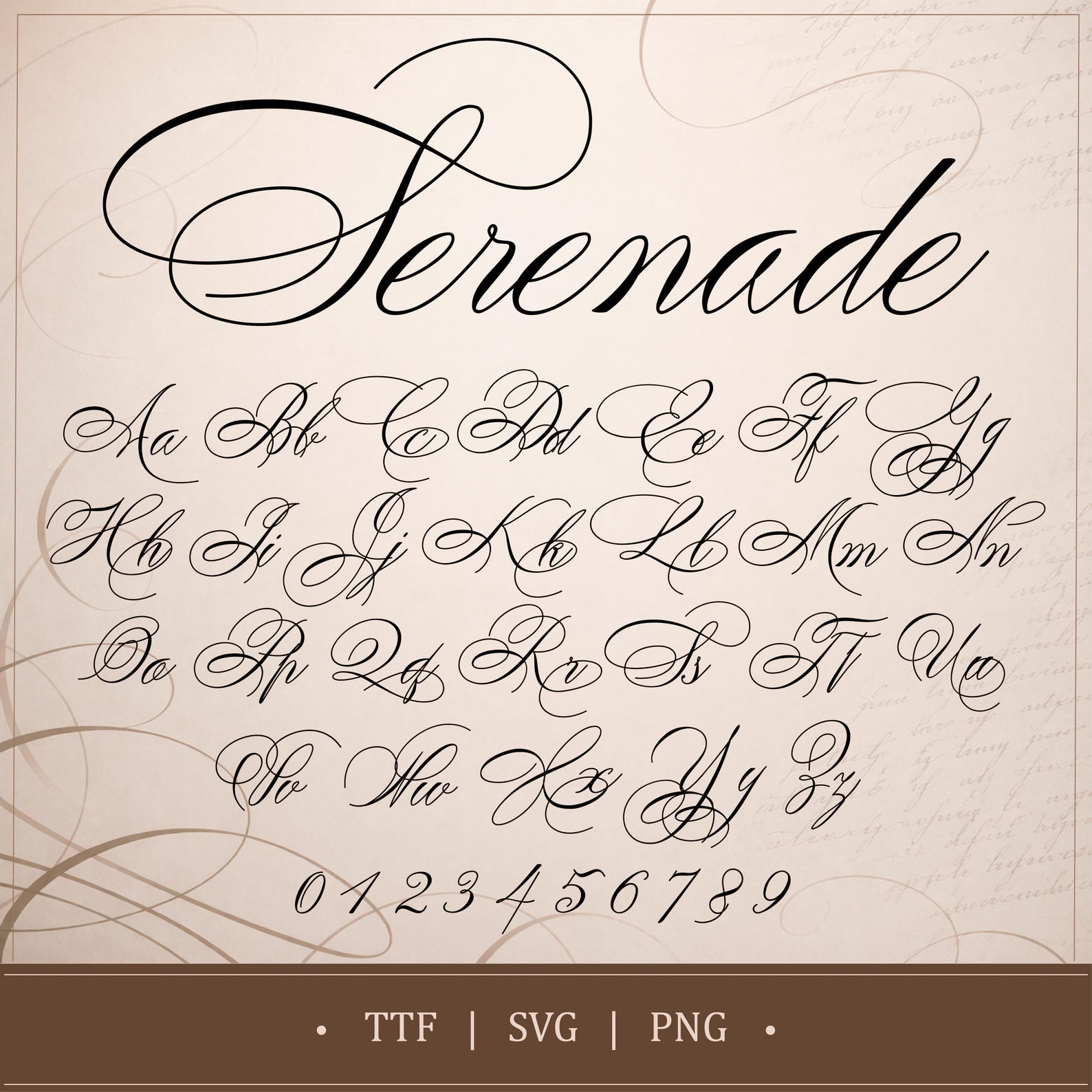 Cursive Swirl Font Calligraphy Font Elegant Font Script Font Wedding ...