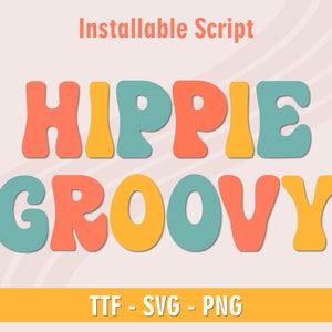 Groovy Schrift Retro Groovy Schrift Retro Schrift Wavy Schrift Groovy Schrift SVG Retro Schrift Funky Schrift 70er Schrift 80er Schrift Bubble Letters Schrift Digitale Schrift