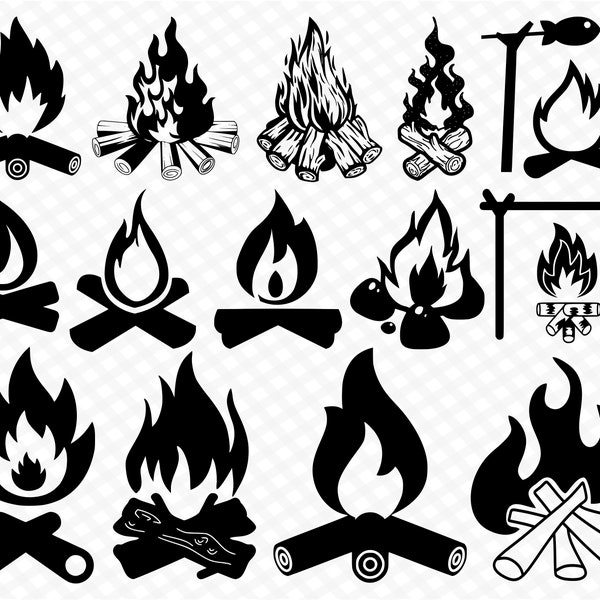 Bonfire Svg Campfire Svg Firewood Svg Fire Svg Fire Pit Svg Camping Svg Files for Cricut Flame Svg Cut Files Campfire Silhouette