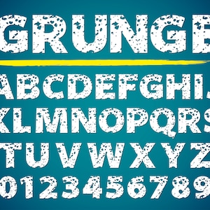 Grunge Font Distressed Font Distressed Monogram Font Grunge Lettering Font Distressed alphabet Distressed font svg for Cricut & Silhouette