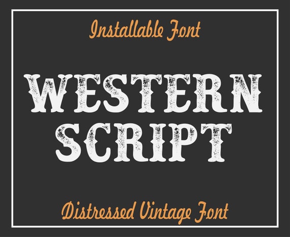 Western Font Cowboy Font Western Monogram Whiskey Font Old - Etsy