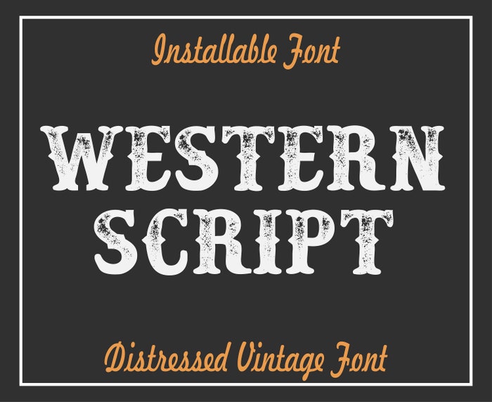 Buy Western Font Cowboy Font Western Monogram Whiskey Font Old West ...