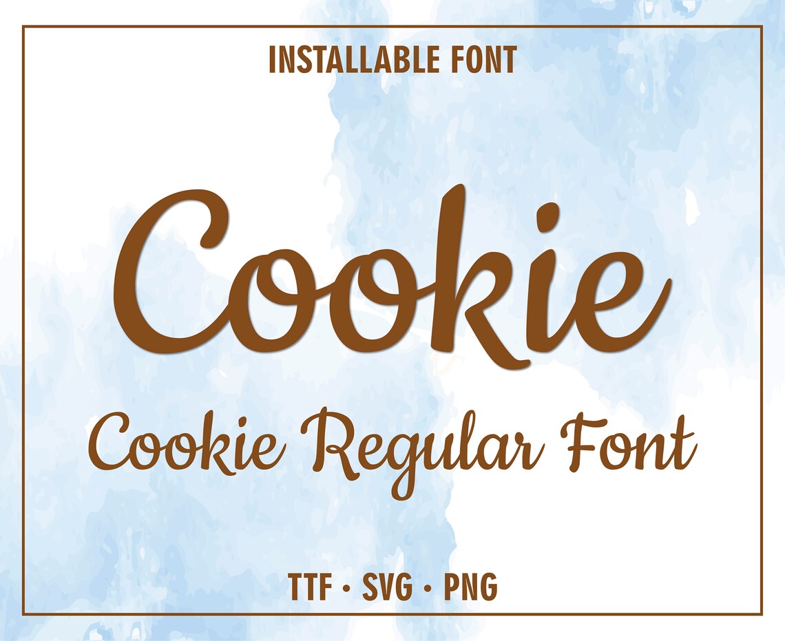 Cookie Font Cursive Font Calligraphy Font Monogram Font Invite Etsy