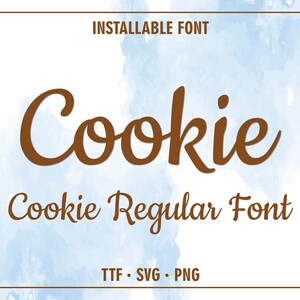 Cookie Font Fuente cursiva Caligrafía Fuente Monograma Fuente Invitar Fuente Fuente manuscrita Fuente Digital Descargar Fuente Cursiva Cookie Fuente