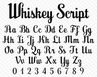 Cursief Lettertype Whiskey Lettertype Vintage Script Whiskey - Etsy België