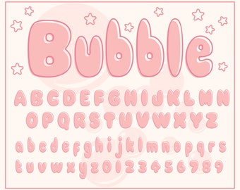 Bubbly Font Bubble Letters Font Bubble Font Svg Ttf Layred for - Etsy