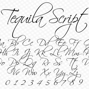 Tequila Font Ttf Svg Files Cursive Font Wedding Font Calligraphy Font Monogram Font Invite Font Handwritten Font Digital Font Download Font