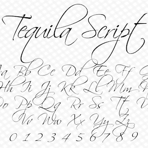 Fuente de tequila Archivos Ttf Svg Fuente cursiva Fuente de boda Fuente de caligrafía Fuente de monograma Fuente de invitación Fuente manuscrita Fuente digital Fuente de descarga