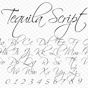 Tequila Font Ttf Svg Files Cursive Font Wedding Font Calligraphy Font Monogram Font Invite Font Handwritten Font Digital Font Download Font