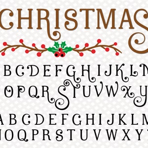 Script di Natale Carattere natalizio Carattere monogramma natalizio Carattere festivo Carattere natalizio per Cricut Carattere natalizio Ttf Svg Png Carattere festivo
