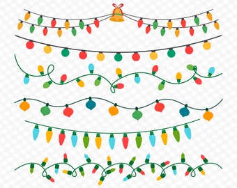 Luces de Navidad Svg Bombilla de luz de Navidad Svg Guirnalda de Navidad Svg Luces de cadena Svg Luces de Navidad Clipart Luces de Navidad Svg Cricut