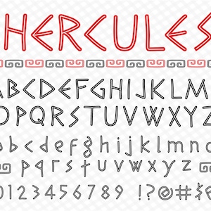 Police grecque Hercule Police Grec ancien Police Hercule Svg Police grecque Hercules anglais Police Svg Hercule Alphabet Svg Police de style grec